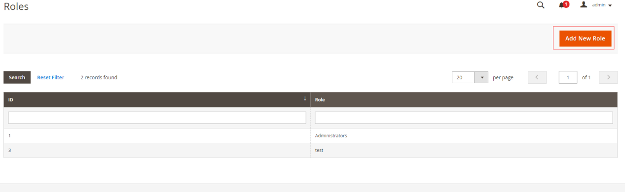 点击Add New Role,创建角色