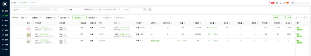 --一屏展示Listing运营数据